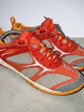 Merrell Dash Glove Lychee Orange Red Barefoot Running Shoes Vibram zero drop sz8